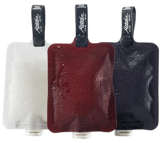 Набор флаконов Matador FlatPak Toiletry Bottle Чёрный/Белый/Бордовый - Фото 1 большая