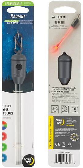 Светодиодный маркер Nite Ize Radiant LED Glow Stick Rechargeable - Disc-O Select - Фото 1 большая
