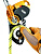 Блок-зажим Petzl Pro Traxion Black/Orange - Фото 2 малая