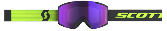 Горнолыжная маска Scott Shield Ls Team Blue/Ultralime Yellow/Light Sensitive Blue Chrome - Фото 2 большая