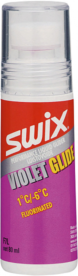 Мазь скольжения Swix F7L Violet fluorinated Glider +1C to -6C - Фото 1 большая