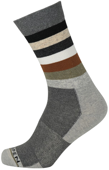 Носки Lorpen Lifestyle Wool Stripe Crew MLWSC Granite - Фото 1 большая