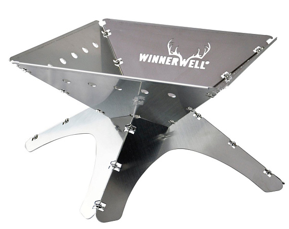 Костровая чаша-гриль Winnerwell Flat Firepit Medium с решетками для угля и гриля - Фото 3 большая