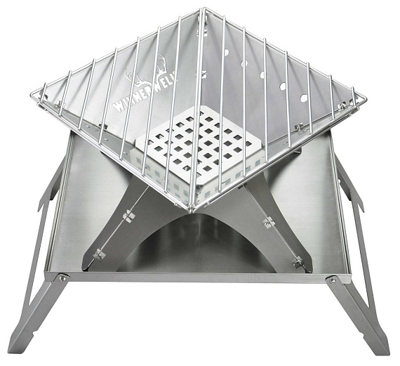 Костровая чаша-гриль Winnerwell Flat Firepit Medium с решетками для угля и гриля - Фото 16 большая
