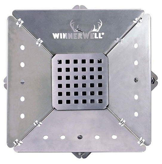 Костровая чаша-гриль Winnerwell Flat Firepit Medium с решетками для угля и гриля - Фото 24 большая