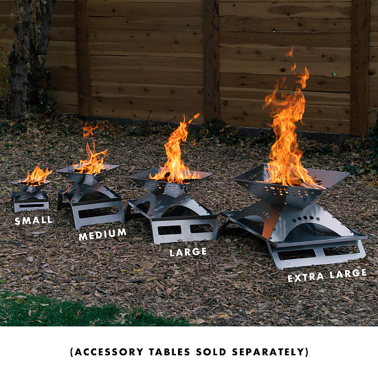 Костровая чаша-гриль Winnerwell Flat Firepit Medium с решетками для угля и гриля - Фото 29 большая