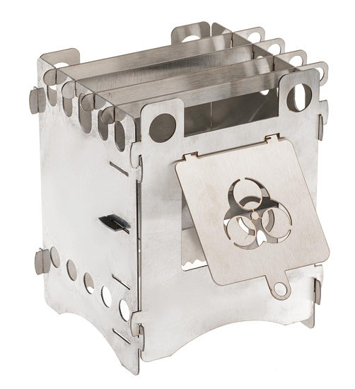 Печь щепочница ВЖК Выживайка (складная походная) - Фото 1 большая