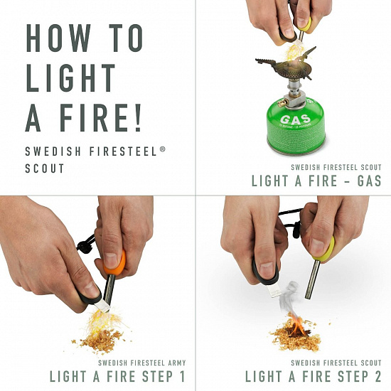 Костровой набор Light My Fire Firelighting Kit Bio Sandy Green/Coco Shell - Фото 5 большая