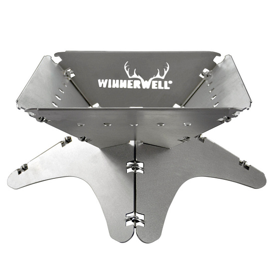 Костровая чаша-гриль Winnerwell Flat Firepit Small с решетками для угля и гриля - Фото 4 большая