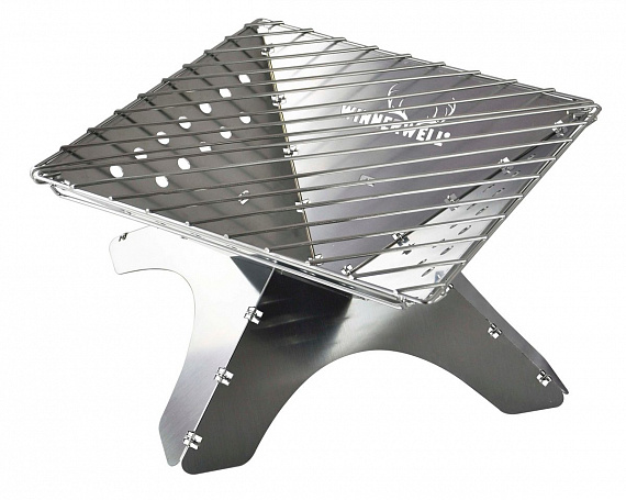 Костровая чаша-гриль Winnerwell Flat Firepit Large с решетками для угля и гриля - Фото 1 большая