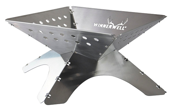 Костровая чаша-гриль Winnerwell Flat Firepit Large с решетками для угля и гриля - Фото 3 большая