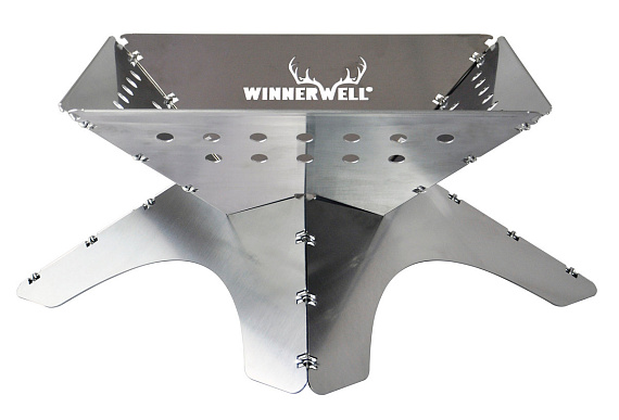 Костровая чаша-гриль Winnerwell Flat Firepit Large с решетками для угля и гриля - Фото 4 большая