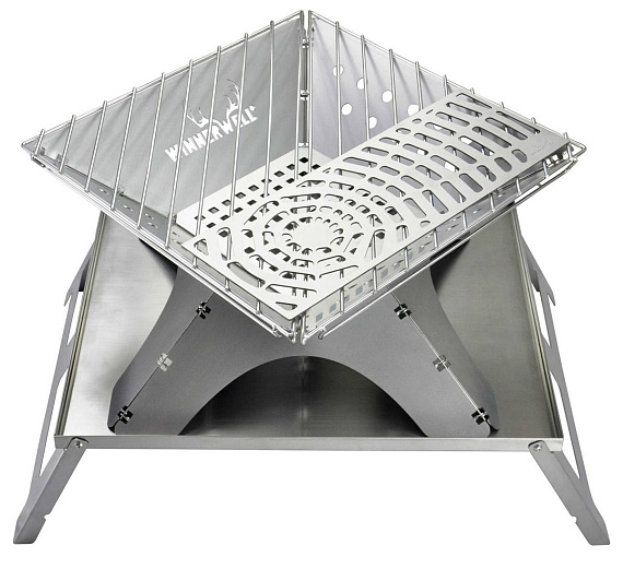 Костровая чаша-гриль Winnerwell Flat Firepit Large с решетками для угля и гриля - Фото 18 большая