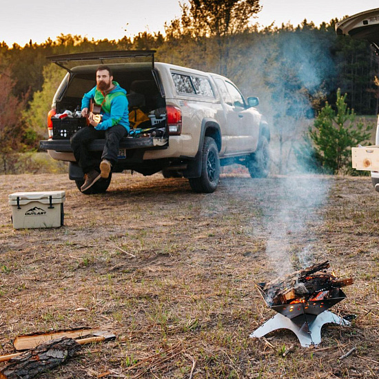 Костровая чаша-гриль Winnerwell Flat Firepit Large с решетками для угля и гриля - Фото 21 большая