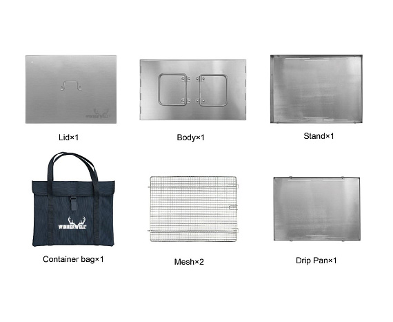 Коптильня складная Winnerwell Flat Smoker Medium - Фото 3 большая