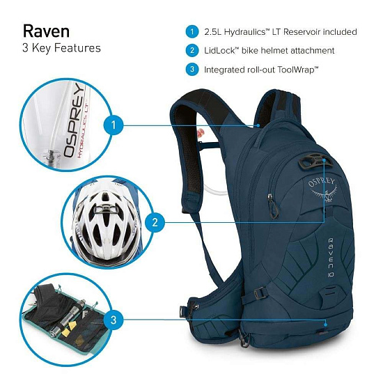 Рюкзак женский Osprey Raven 14 Lilac Grey - Фото 14 большая