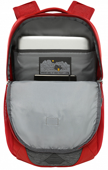 Рюкзак The North Face Jester Dark Grey Heather/Cardinal Red - Фото 3 большая