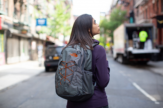 Рюкзак The North Face Jester Dark Grey Heather/Cardinal Red - Фото 6 большая