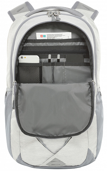 Рюкзак женский The North Face Jester White Metallic Melange/Mid Grey - Фото 4 большая