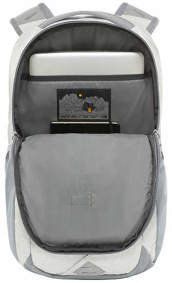 Рюкзак женский The North Face Jester White Metallic Melange/Mid Grey - Фото 5 большая