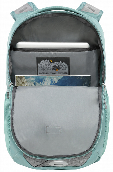 Рюкзак женский The North Face Jester Mid Grey Light Heather/Trellis Green - Фото 3 большая