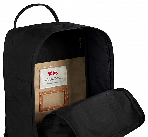 Рюкзак Fjallraven Kanken No. 2 Laptop 15" Black - Фото 4 большая