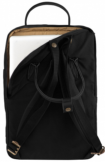Рюкзак Fjallraven Kanken No. 2 Laptop 15" Black - Фото 5 большая