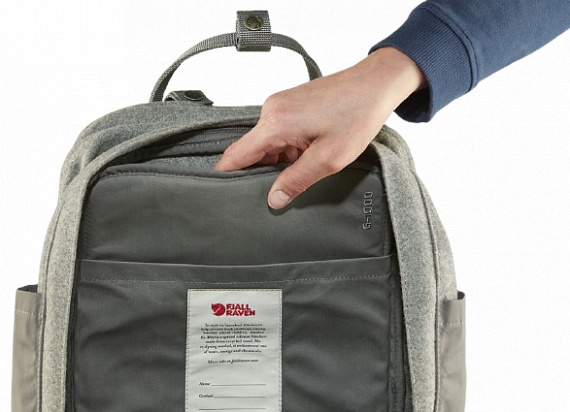Рюкзак Fjallraven Kanken Re-Wool Laptop 15" Night Sky - Фото 7 большая