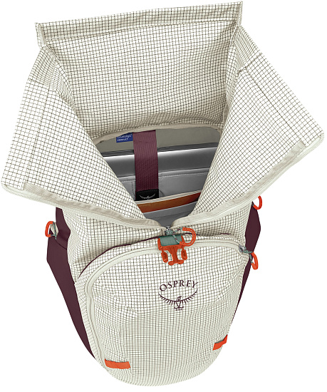 Рюкзак Osprey Transporter Roll Top Pack Mystery White/Moody Burgundy - Фото 2 большая