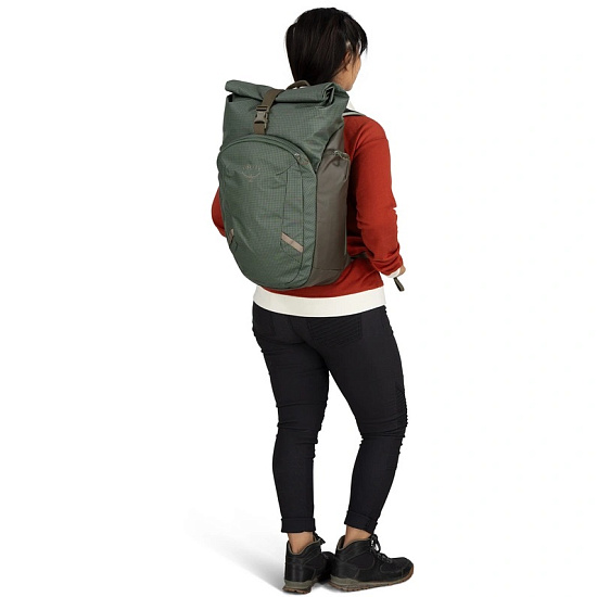 Рюкзак Osprey Transporter Roll Top Pack Pine Leaf Earl Grey - Фото 4 большая