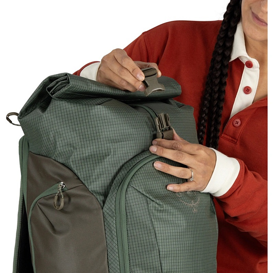 Рюкзак Osprey Transporter Roll Top Pack Pine Leaf Earl Grey - Фото 5 большая