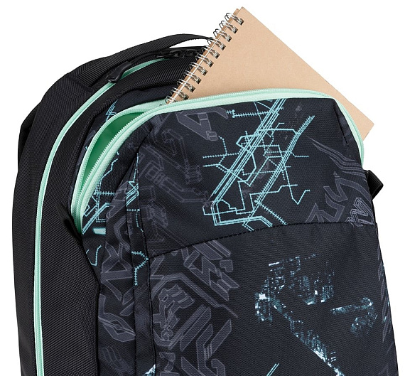 Рюкзак Mizuno Waso 20 Black/Mint - Фото 3 большая