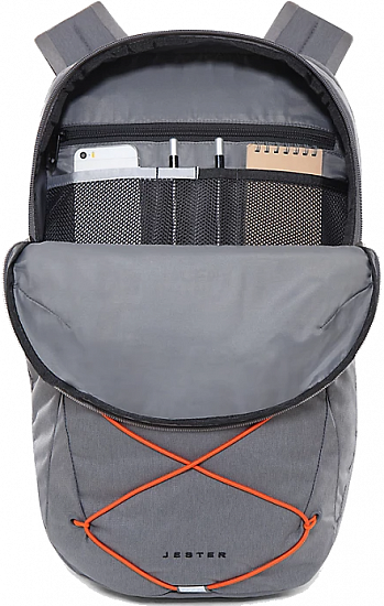 Рюкзак The North Face Jester Zinc Grey Dark Heather/Persian Orange - Фото 4 большая