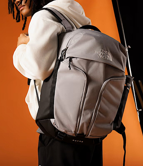 Рюкзак The North Face Surge Meld Grey Dark Heather - Фото 7 большая