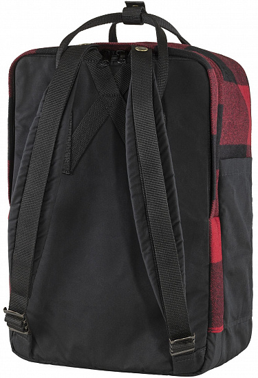 Рюкзак Fjallraven Kanken Re-Wool Laptop 15" Red-Black - Фото 4 большая