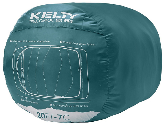 Спальник Kelty Tru.Comfort Doublewide 20F/-7С Regular Fired Brick Geo - Фото 7 большая