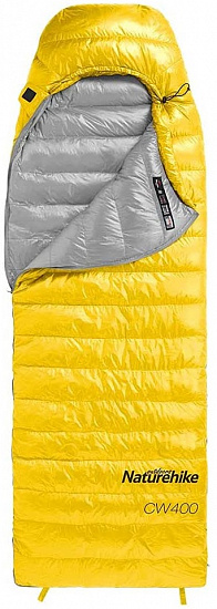 Спальный мешок Naturehike Cw400 Mummy Goose Down L Yellow - Фото 1 большая