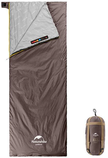 Спальный мешок Naturehike Lw180 Mini M Grayish Brown - Фото 2 большая