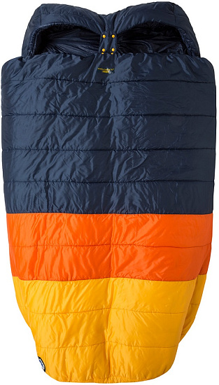 Спальный мешок Big Agnes Cabin Creek 15 (FireLine Eco) 40" Double Wide Navy/Orange/Yellow - Фото 1 большая