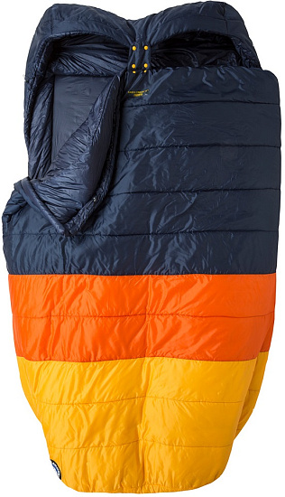 Спальный мешок Big Agnes Cabin Creek 15 (FireLine Eco) 40" Double Wide Navy/Orange/Yellow - Фото 3 большая
