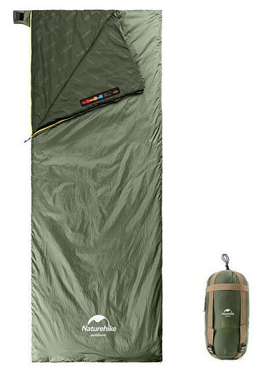 Спальный мешок Naturehike Lw180 Mini XL Pine Green - Фото 2 большая