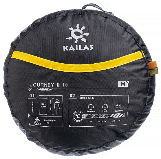 Спальный мешок Kailas Journey II Envelope Olive Oil Green - Фото 7 большая