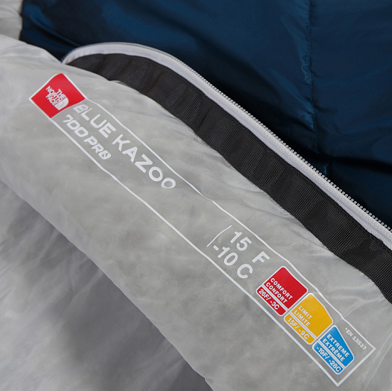 Спальный мешок The North Face Blue Kazoo Eco Short Banff Blue/Tin Grey - Фото 4 большая
