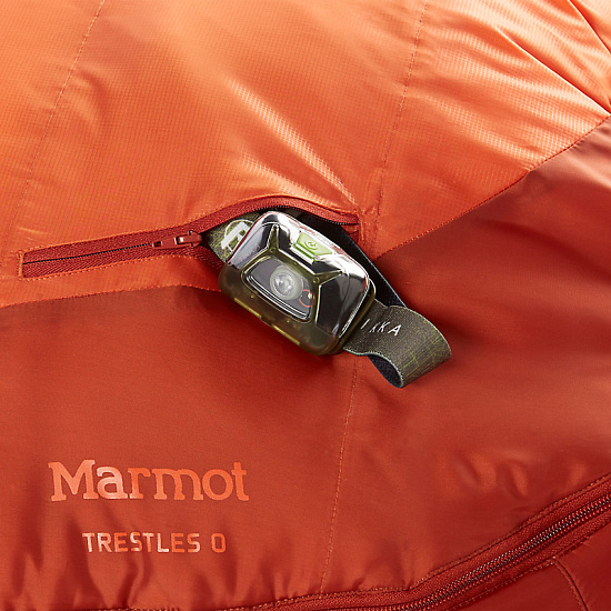 Спальник Marmot Trestles 0 Long Orange Haze/Dark Rust - Фото 4 большая