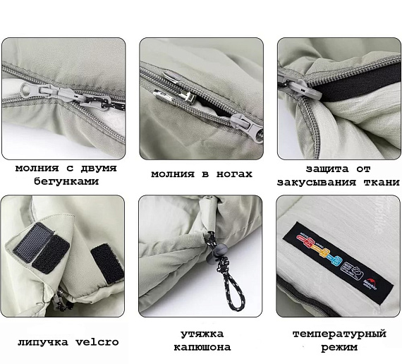 Спальный мешок Naturehike M180 Green - Фото 4 большая