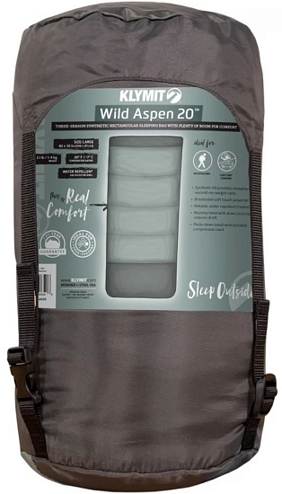 Спальный мешок Klymit Wild Aspen 20 Rectangle Зелёный - Фото 3 большая