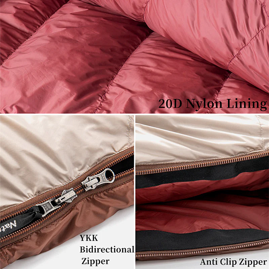 Спальник Naturehike Snowbird 2˚C M Smoke Brown - Фото 2 большая