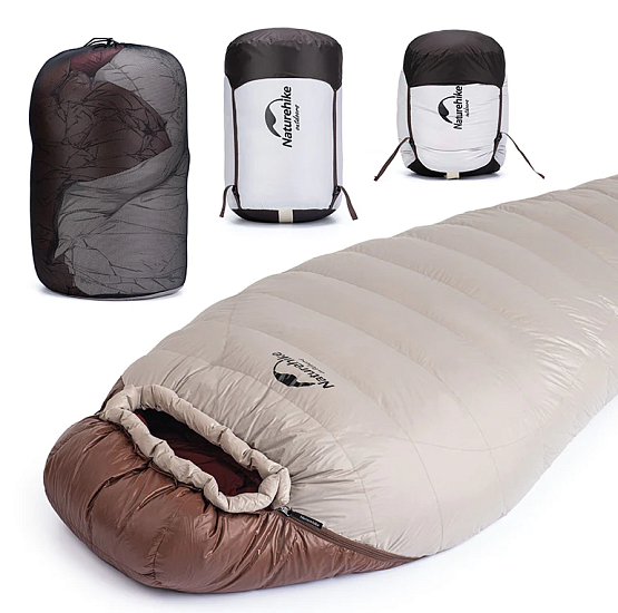 Спальник Naturehike Snowbird 2˚C M Smoke Brown - Фото 6 большая