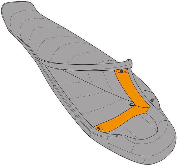 Спальник женский Mountain Equipment Nova III Long Ink/Pumpkin Spice - Фото 4 большая
