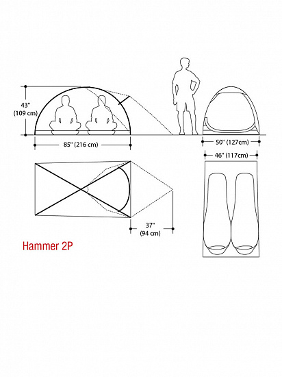 Палатка Marmot Hammer 2P Orange - Фото 3 большая